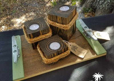 Candle Holders and Tray