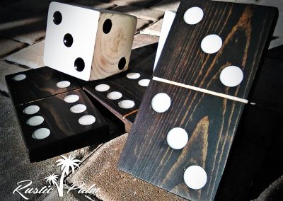 Yard Dominoes with Resin Pips